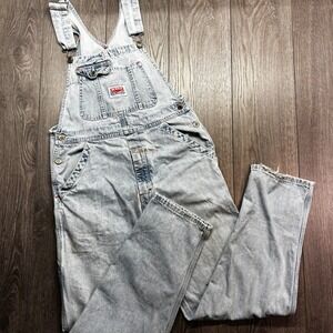 Vintage Ikeda Genuine Classic Denim Overalls Light Wash Made in Canada Mens S